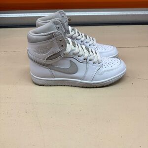 Jordan White and Gray High-Top Sneakers